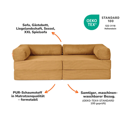 Funzy Family Ecksofa 2-Sitzer - Cord Collection