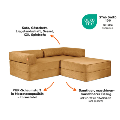 Funzy Family Ecksofa 2-Sitzer - Cord Collection