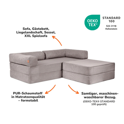 Funzy Family Ecksofa 2-Sitzer - Cord Collection