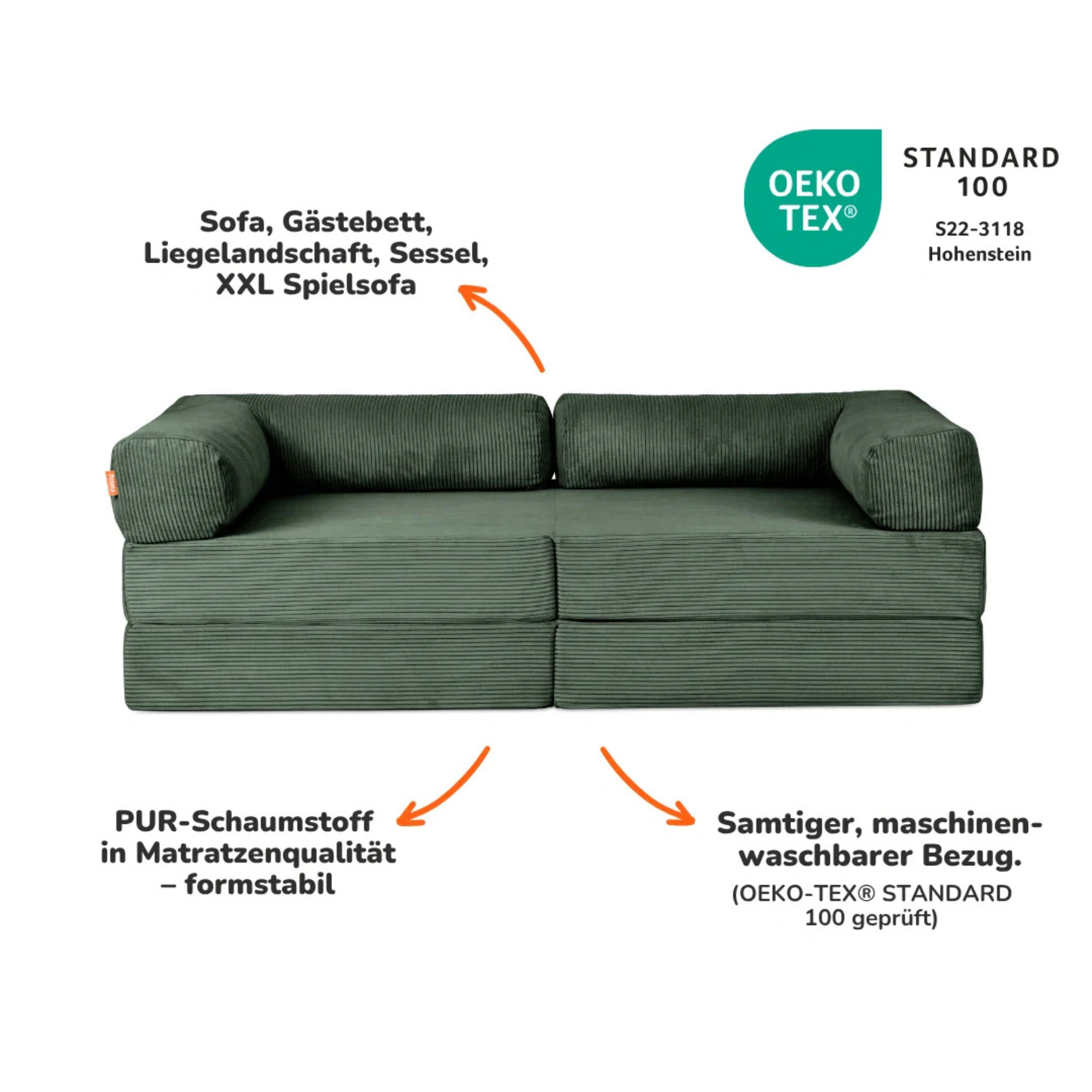 Funzy Family Sofa 2-Sitzer - Cord Collection - Bild