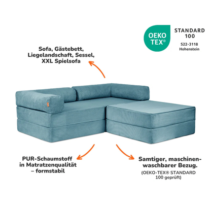 Funzy Family Ecksofa 2-Sitzer - Cord Collection