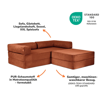 Funzy Family Ecksofa 2-Sitzer - Cord Collection