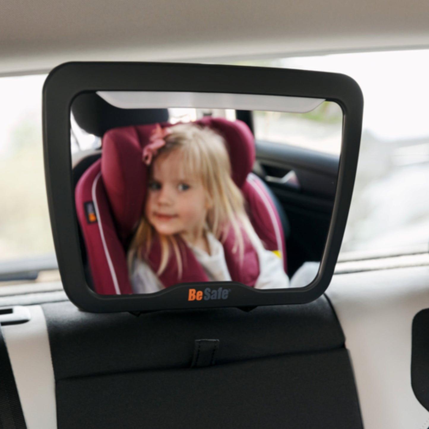 BeSafe XL² Babyspiegel mit LED Licht & Fernbedienung