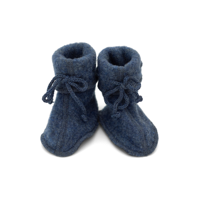 Engel Baby-Schühchen mit Bändel - IVN BEST - blau melange