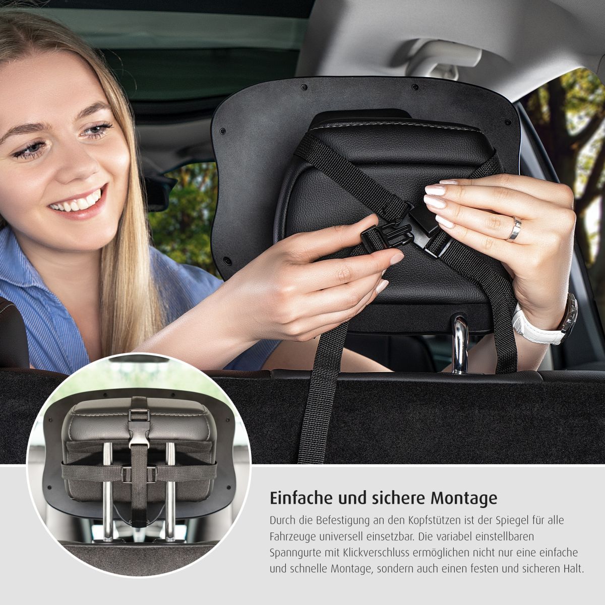 reer BabyView LED Auto-Sicherheitsspiegel mit Licht