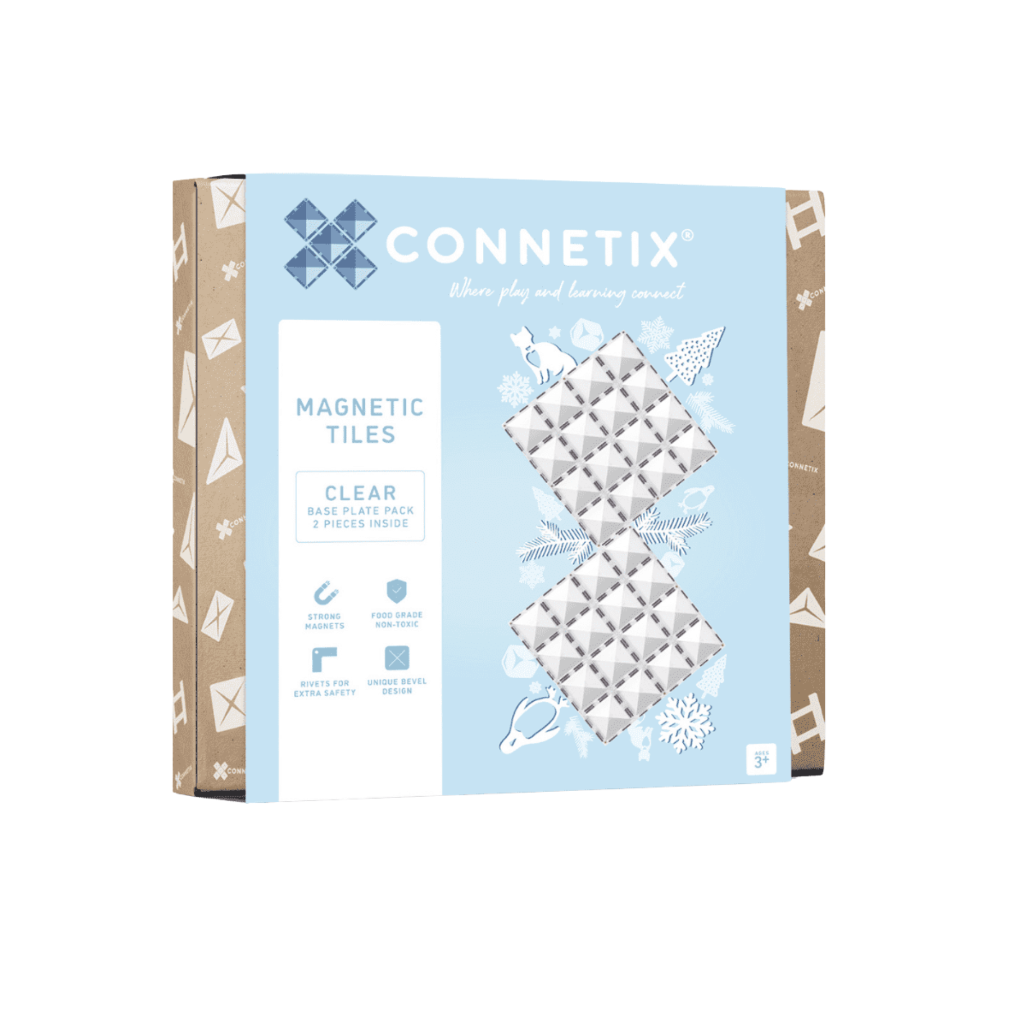 Connetix Magnetbausteine Clear Basisplatten - 2 Teile - Bild