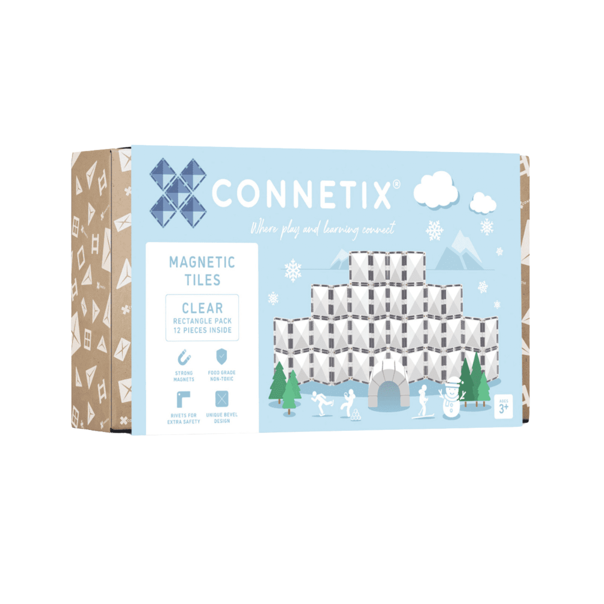 Connetix Magnetbausteine Clear Rectangle Pack - 12 Teile - Bild