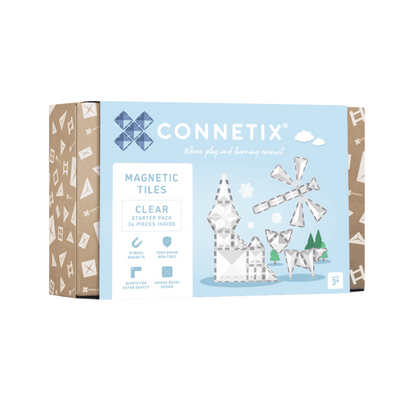 Connetix Magnetbausteine Clear Starter Pack - 34 Teile