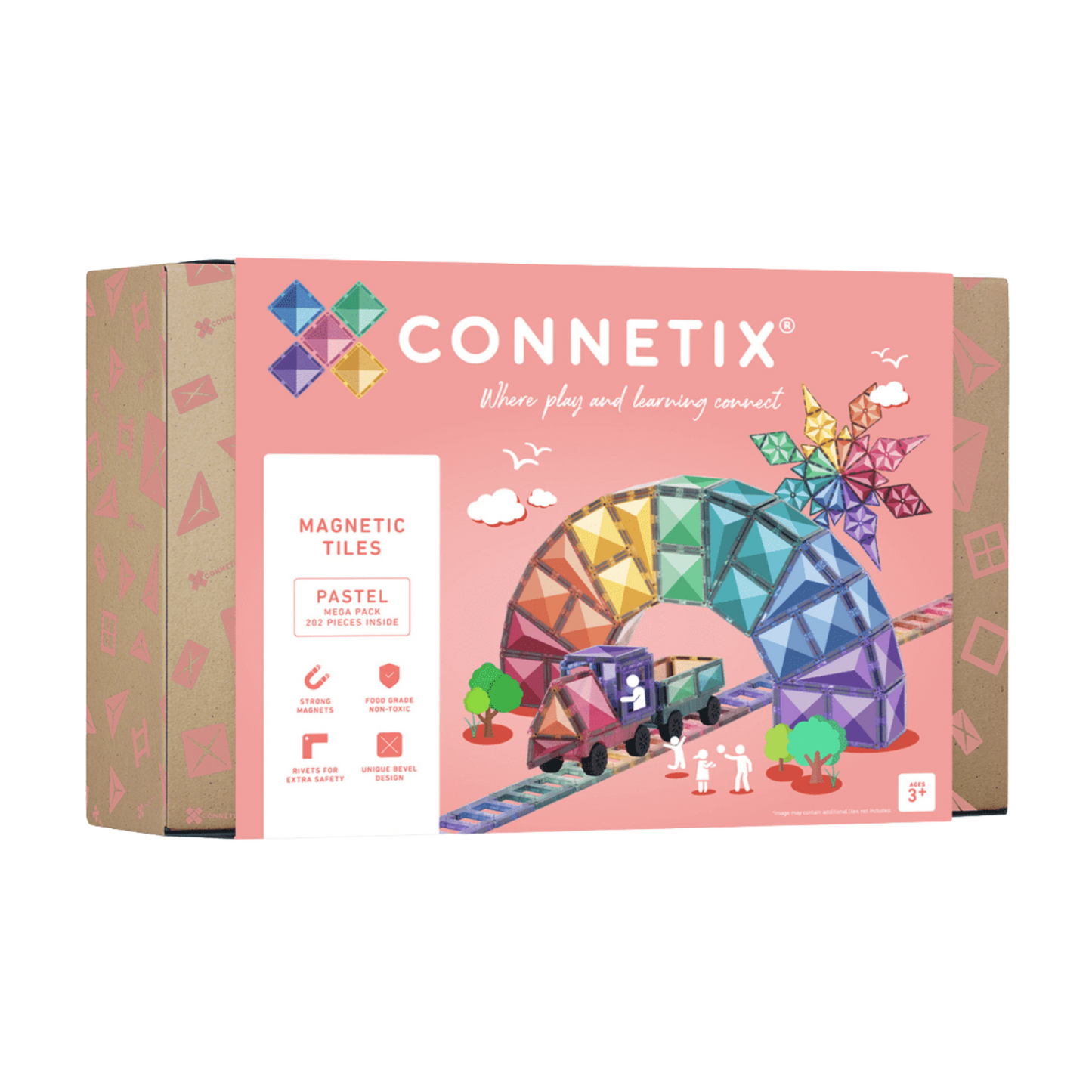 Connetix Magnetbausteine Pastel Mega Pack - 202 Teile