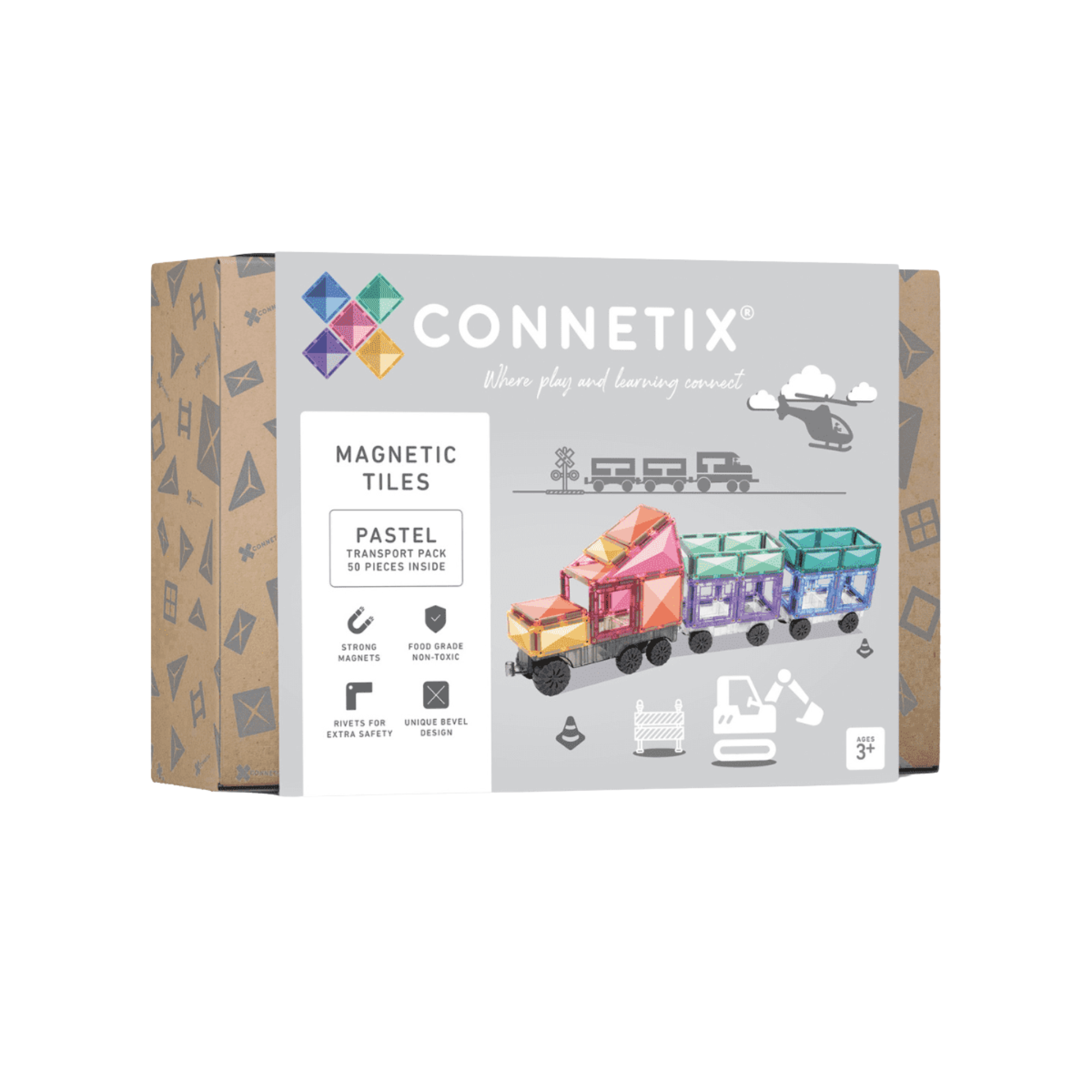 Connetix Magnetbausteine Pastel Transport Pack - 50 Teile - Bild