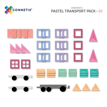 Connetix Magnetbausteine Pastel Transport Pack - 50 Teile