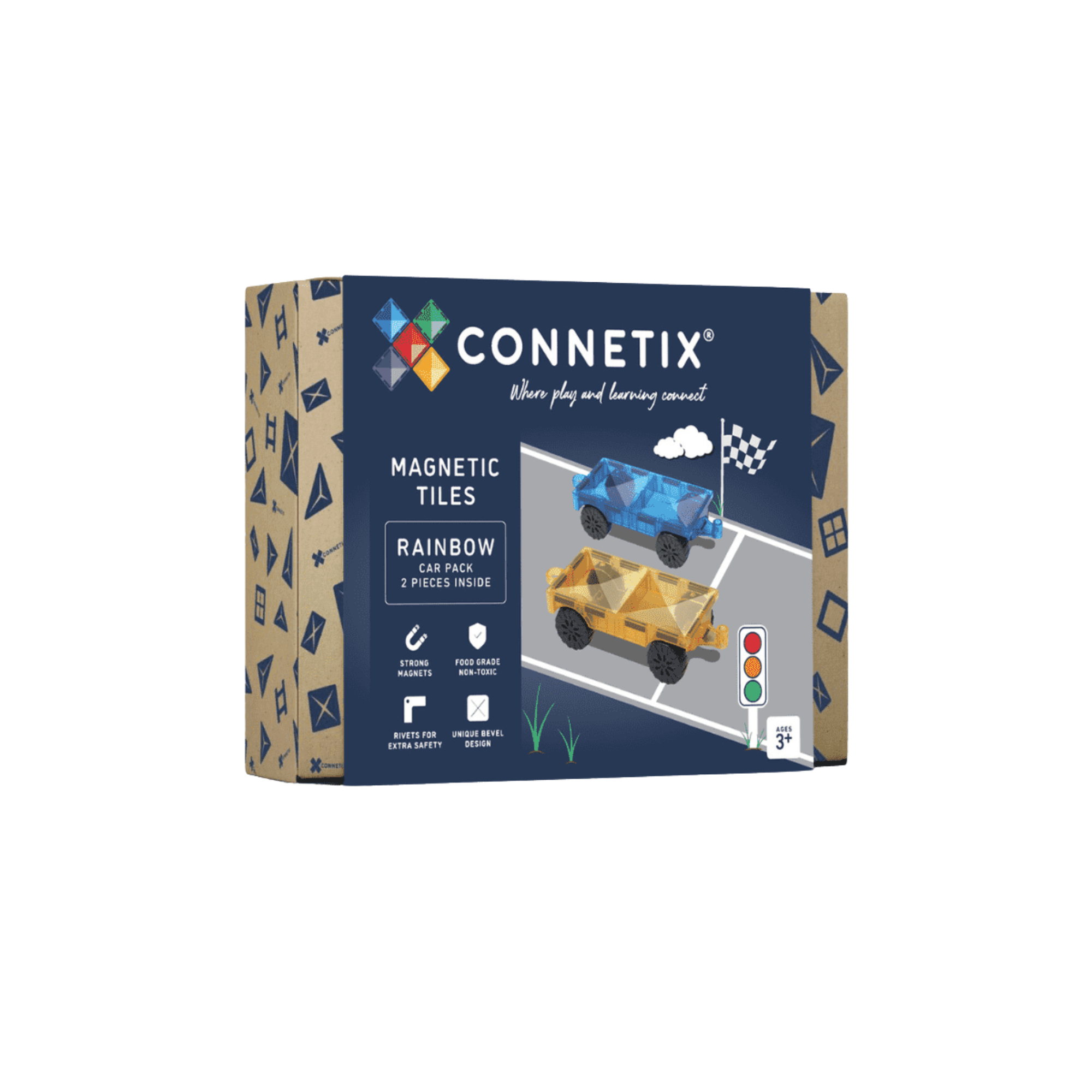 Connetix Magnetbausteine Rainbow Car Pack - 2 Teile - Bild