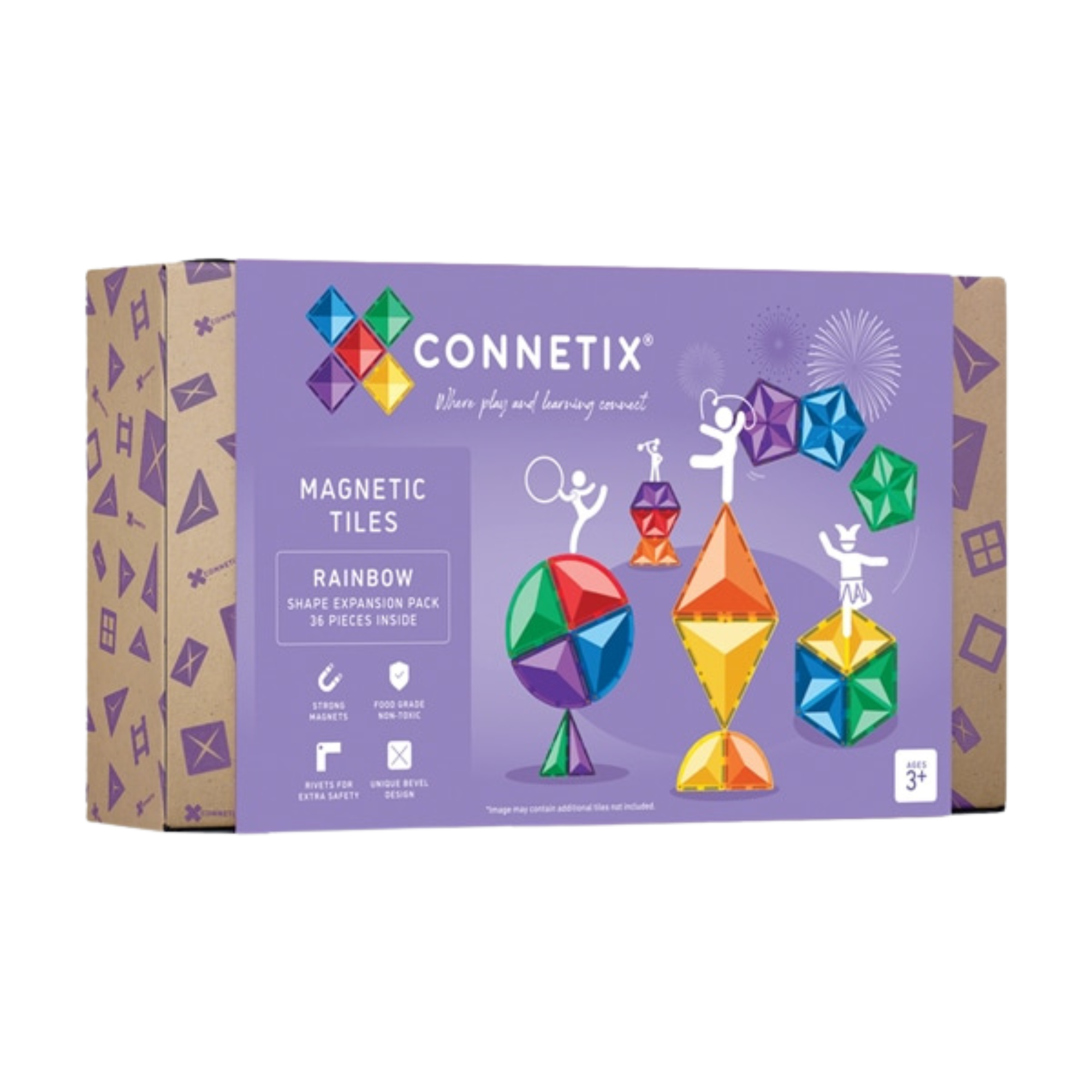 Connetix Magnetbausteine Rainbow Shape Expansion Pack - 36 Teile - Bild