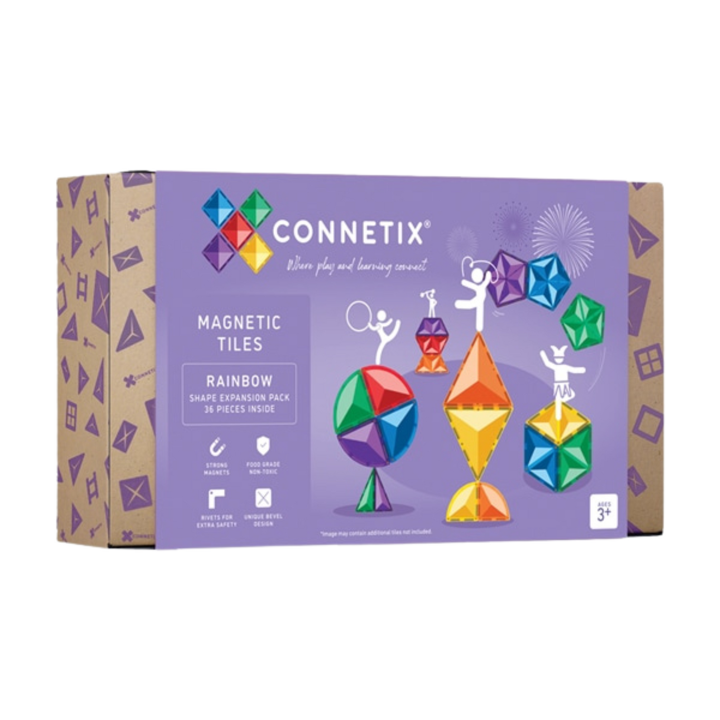 Connetix Magnetbausteine Rainbow Shape Expansion Pack - 36 Teile