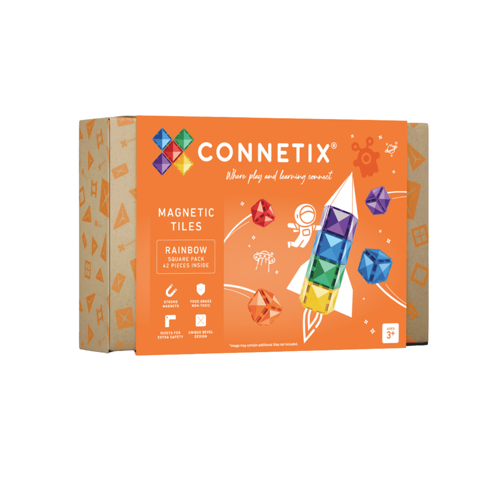 Connetix Magnetbausteine Rainbow Square Pack - 42 Teile - Bild
