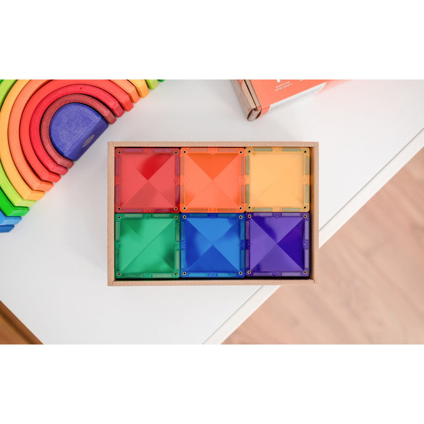 Connetix Magnetbausteine Rainbow Square Pack - 42 Teile