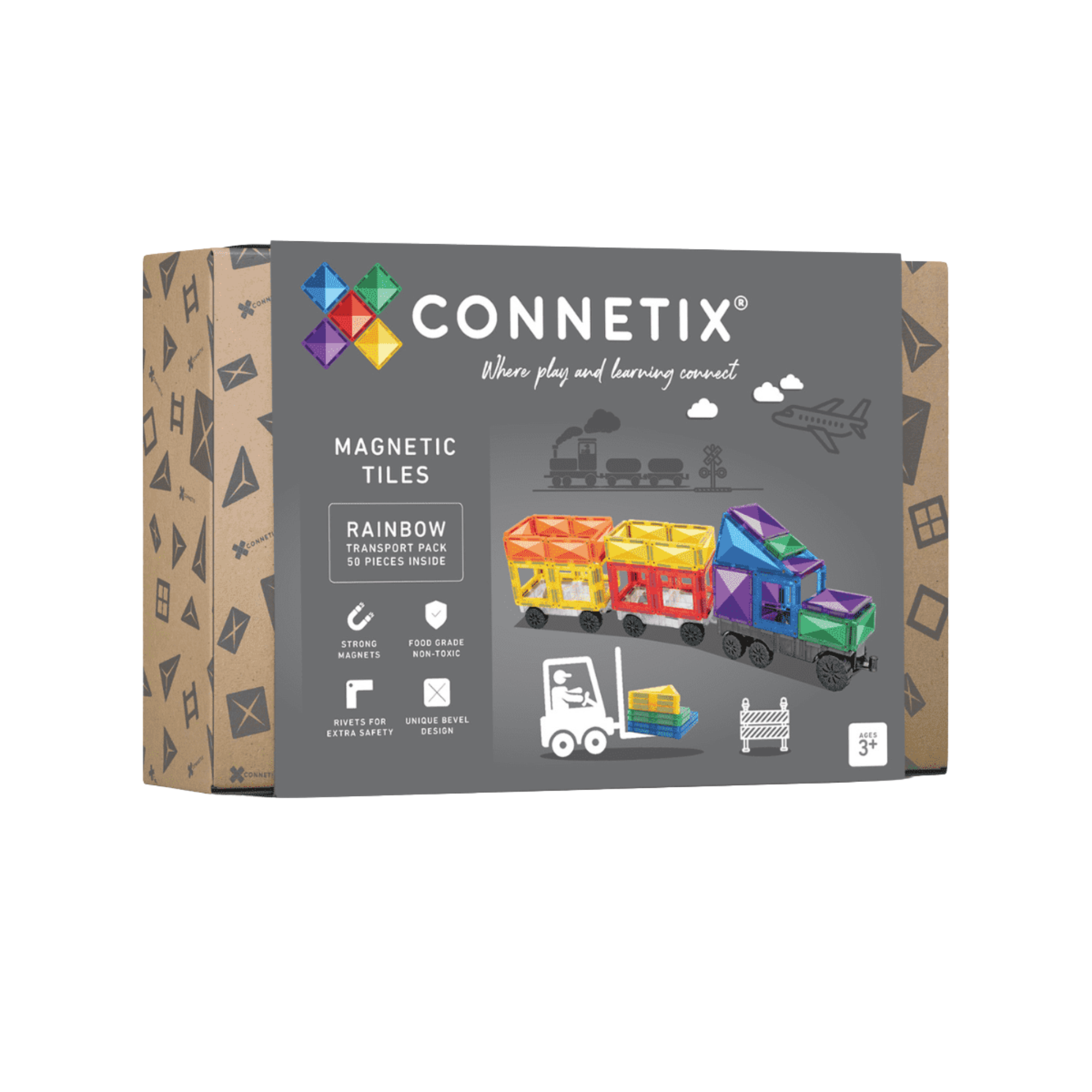 Connetix Magnetbausteine Rainbow Transport Pack - 50 Teile - Bild