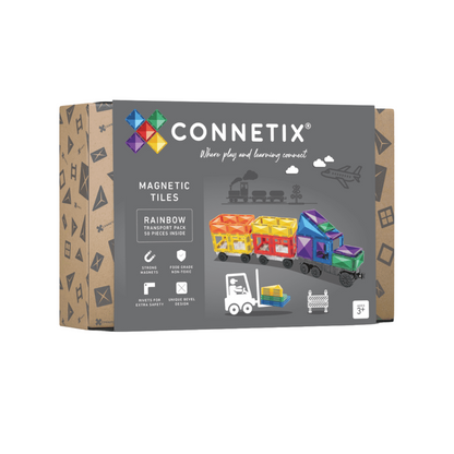Connetix Magnetbausteine Rainbow Transport Pack - 50 Teile