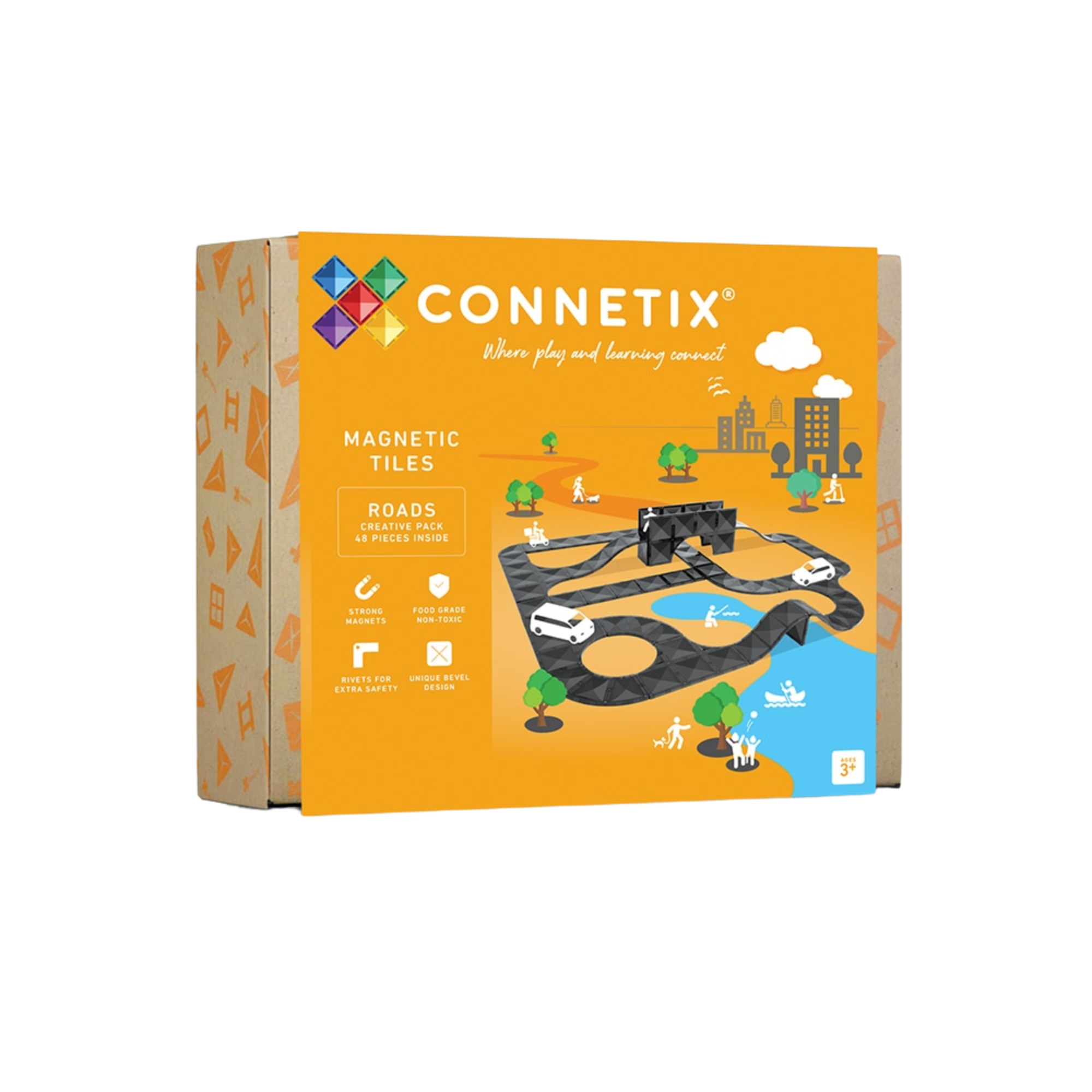 Connetix Magnetbausteine Roads Creative Pack - 48 Teile - Bild