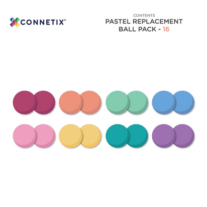 Connetix Ersatz-Kugeln Pastel - 16 Teile