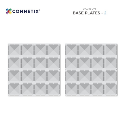 Connetix Magnetbausteine Clear Basisplatten - 2 Teile