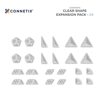 Connetix Magnetbausteine Clear Shape Expansion Pack - 24 Teile