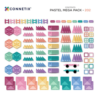 Connetix Magnetbausteine Pastel Mega Pack - 202 Teile