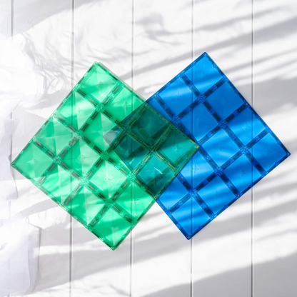 Connetix Magnetbausteine Rainbow Blue & Green Basisplatten - 2 Teile