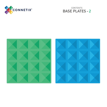 Connetix Magnetbausteine Rainbow Blue & Green Basisplatten - 2 Teile