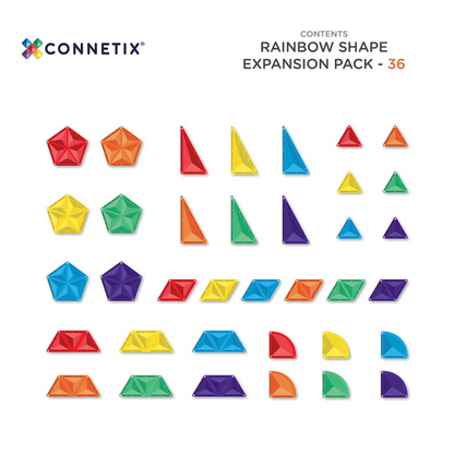 Connetix Magnetbausteine Rainbow Shape Expansion Pack - 36 Teile