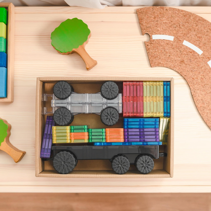 Connetix Magnetbausteine Rainbow Transport Pack - 50 Teile