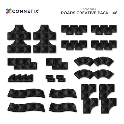 Connetix Magnetbausteine Roads Creative Pack - 48 Teile