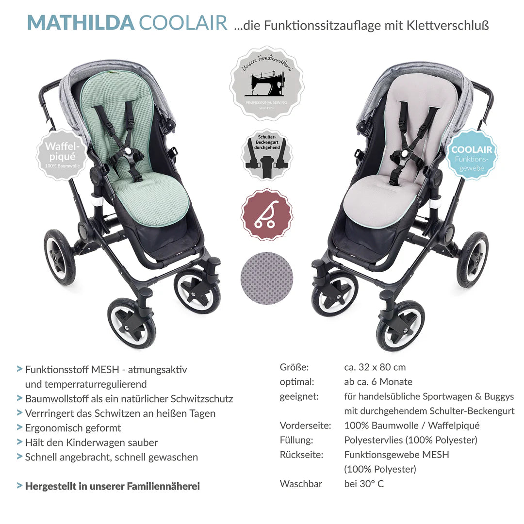 Liebes von Priebes Mathilda Coolair Sitzauflage mit Klett