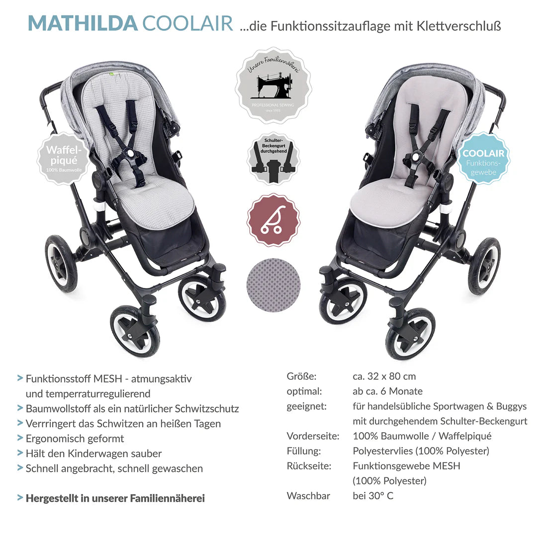 Liebes von Priebes Mathilda Coolair Sitzauflage mit Klett