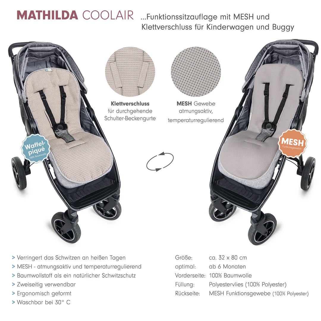 Liebes von Priebes Mathilda Coolair Sitzauflage mit Klett