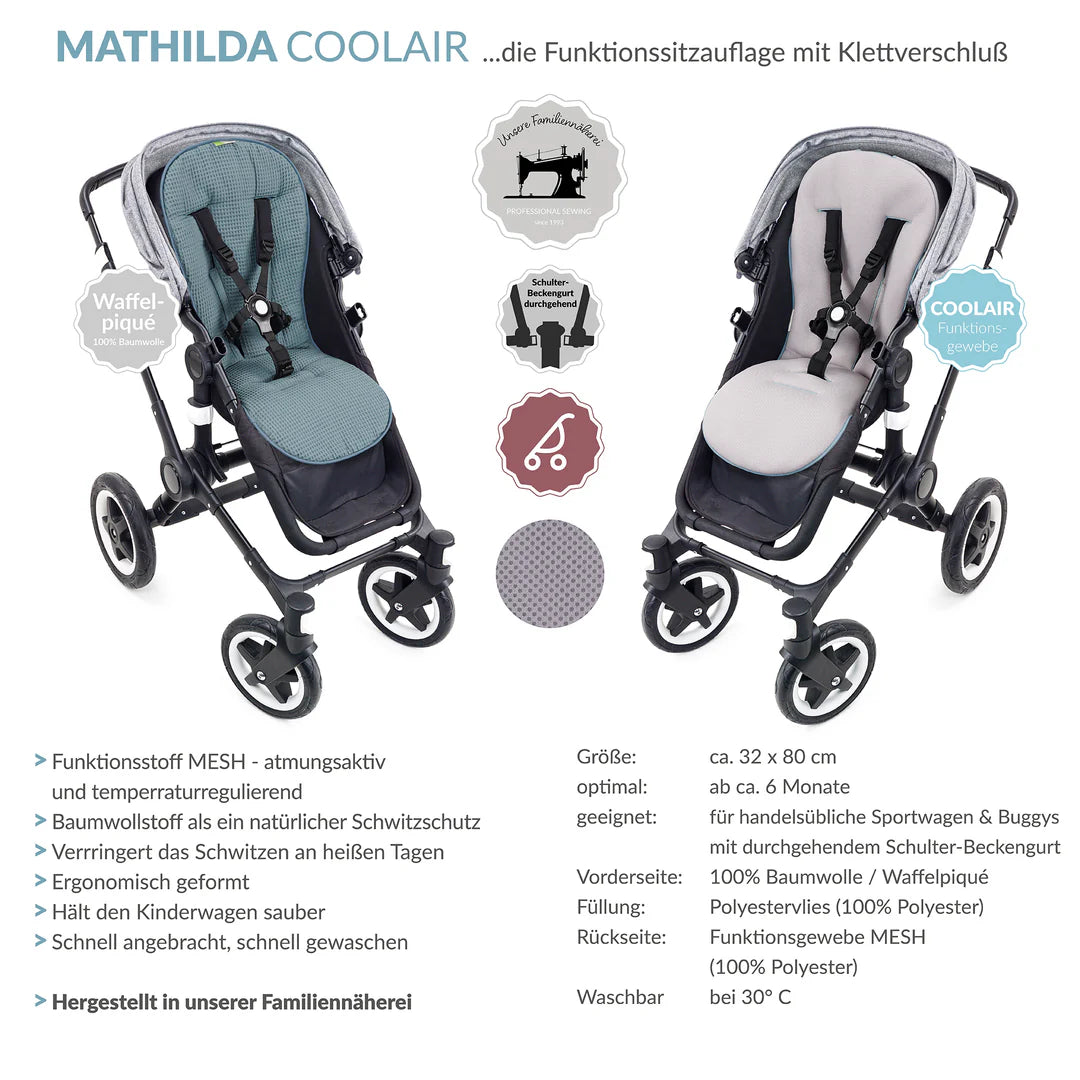 Liebes von Priebes Mathilda Coolair Sitzauflage mit Klett