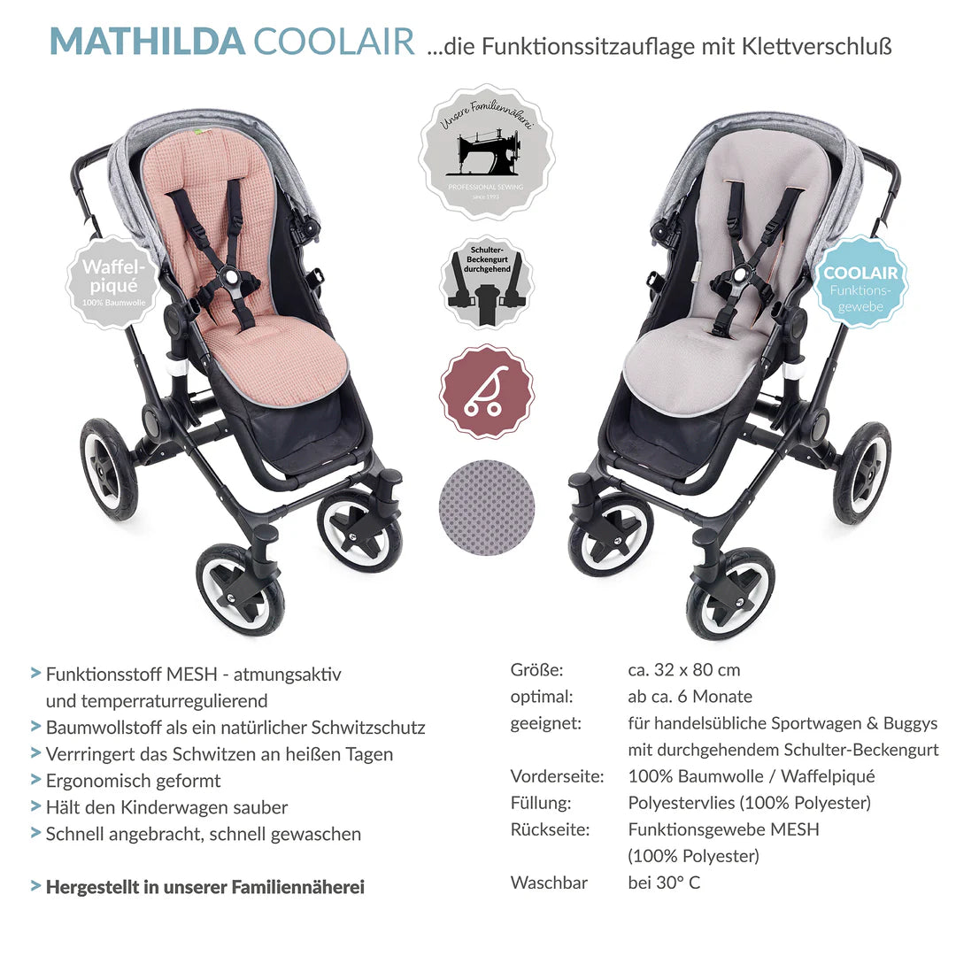 Liebes von Priebes Mathilda Coolair Sitzauflage mit Klett