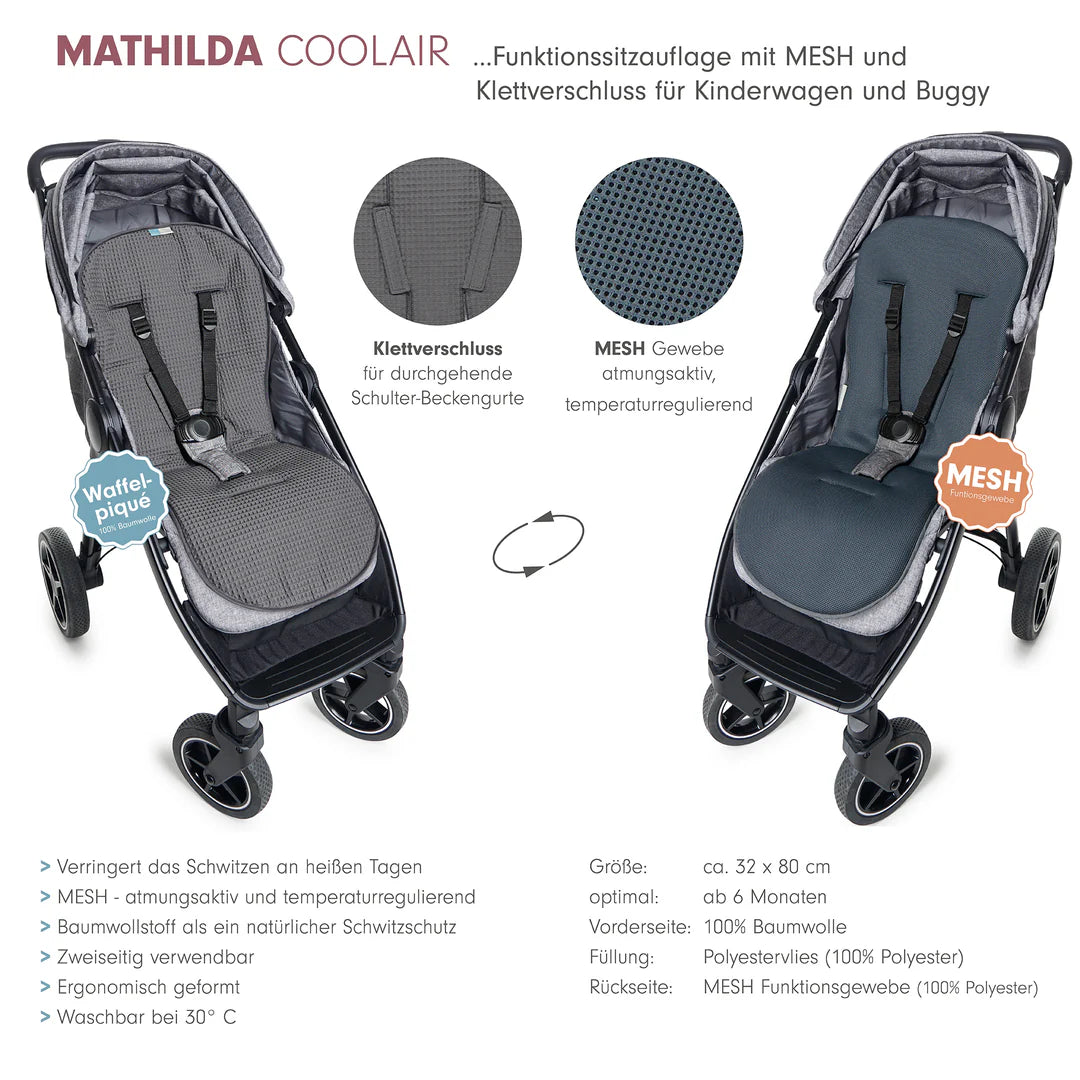 Liebes von Priebes Mathilda Coolair Sitzauflage mit Klett