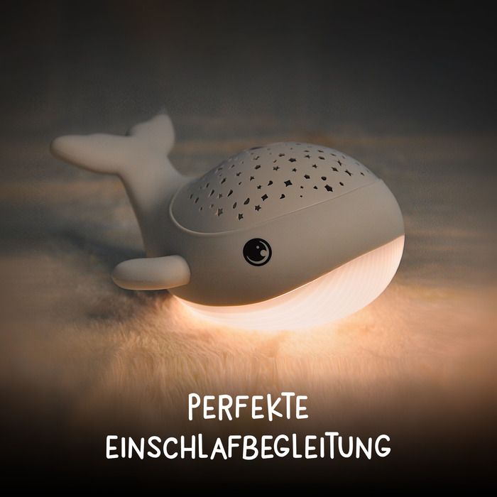 MegaLight Willy Whale Nachtlicht und Sternenhimmel
