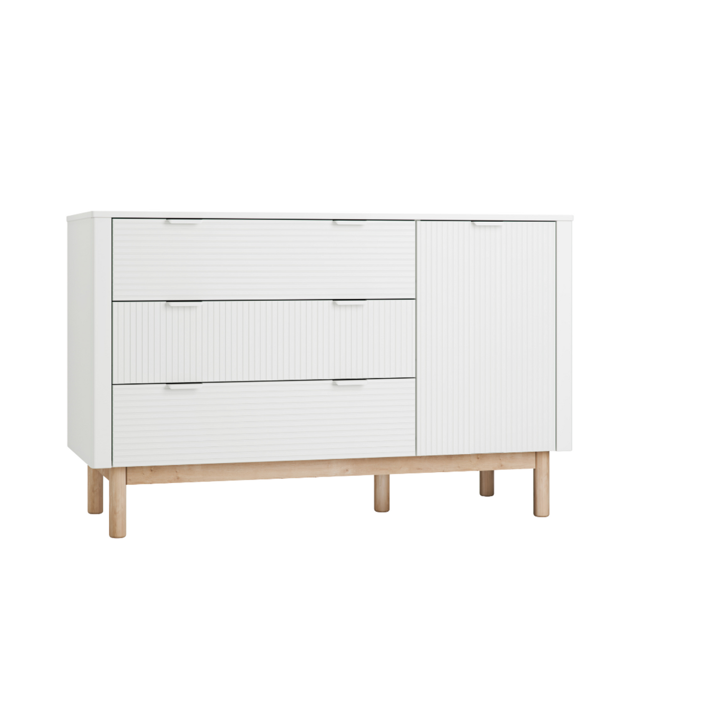 Pinio Miloo Kommode 1 Tür 3 Schubladen
