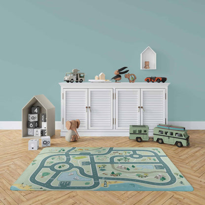 HappyCityKids Spielteppich Raus aufs Land 130 x 180 cm