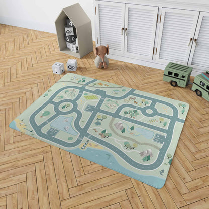 HappyCityKids Spielteppich Raus aufs Land 130 x 180 cm