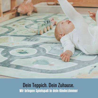 HappyCityKids Spielteppich Raus aufs Land 130 x 180 cm