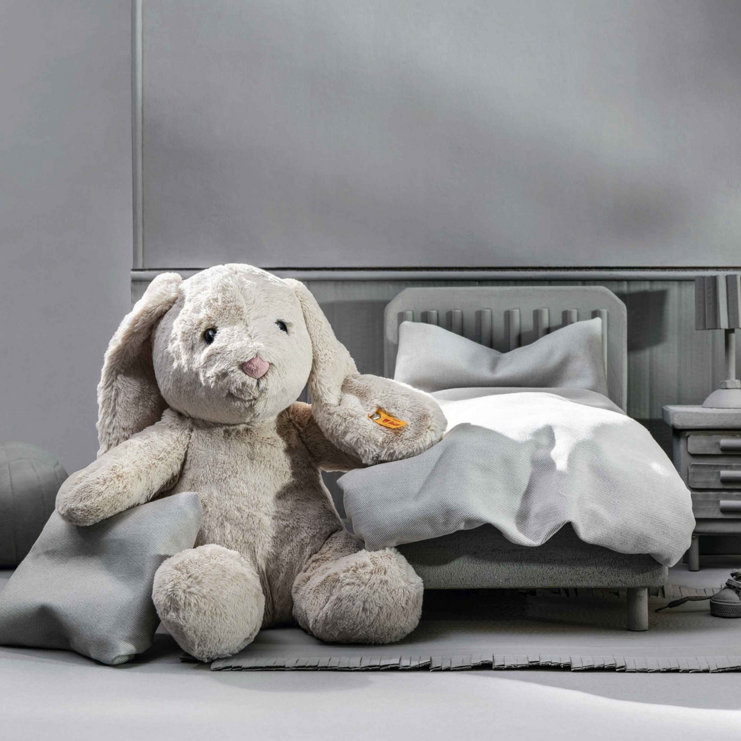 Steiff Hoppie Hase 28cm hellgrau