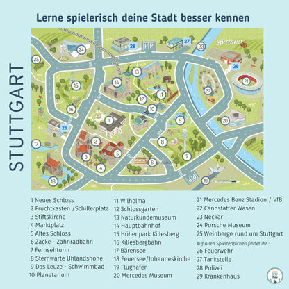 HappyCityKids Spielteppich Stuttgart L 130 x 180 cm