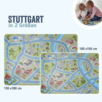 HappyCityKids Spielteppich Stuttgart L 130 x 180 cm