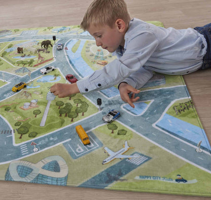 HappyCityKids Spielteppich Stuttgart L 130 x 180 cm