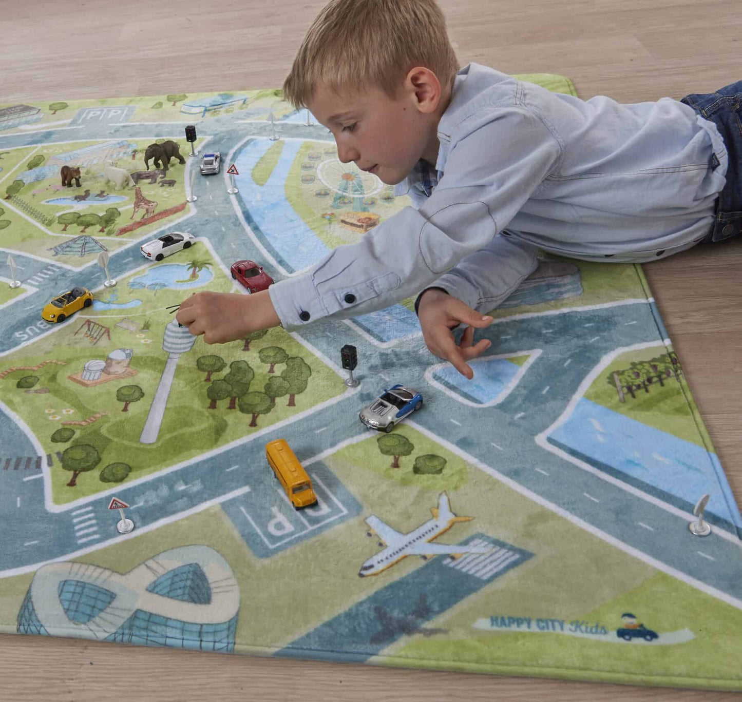 HappyCityKids Spielteppich Stuttgart M 100 x 150 cm