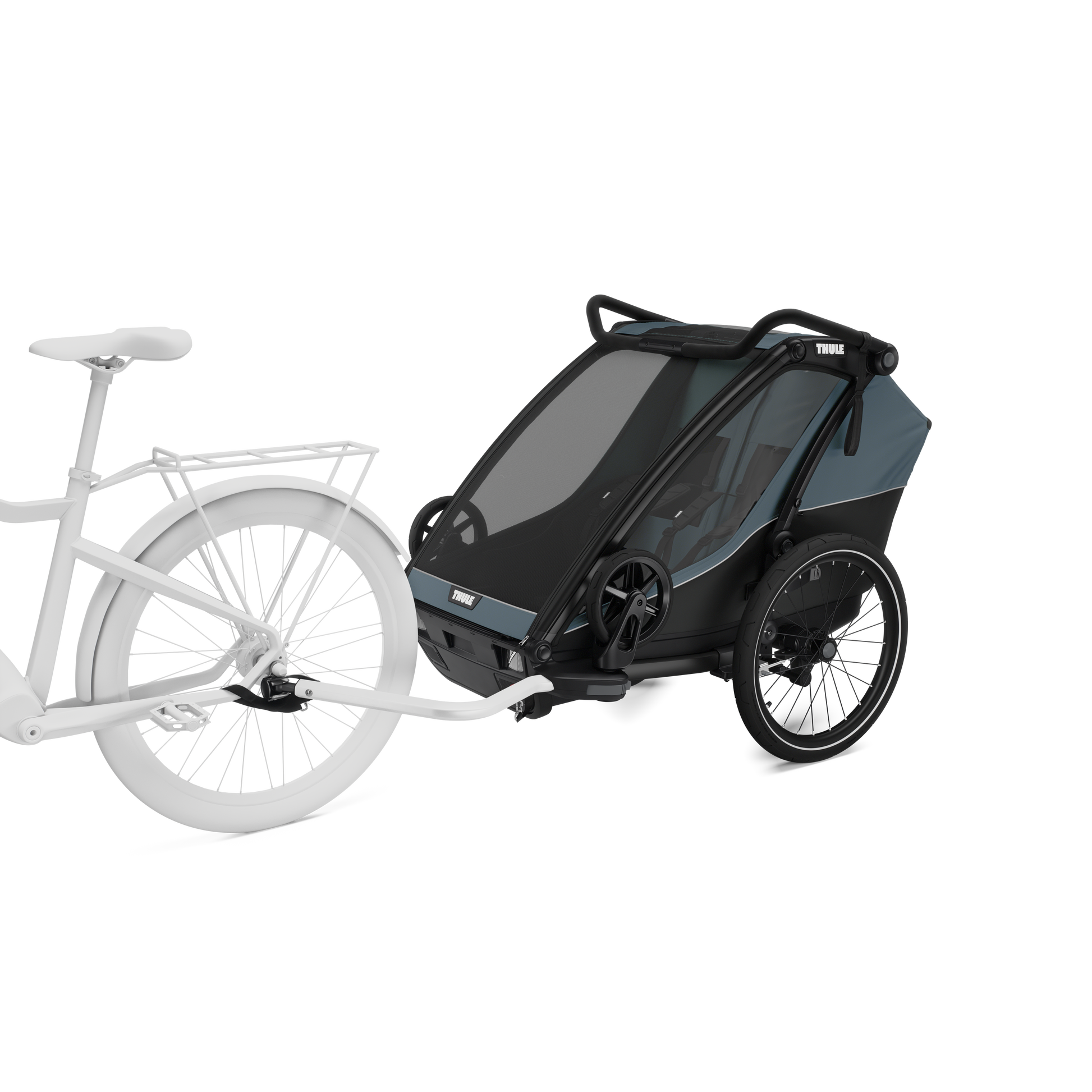 fahrradanhänger verstellbare sitze Thule Chariot Cab - Dark Slate – Princess