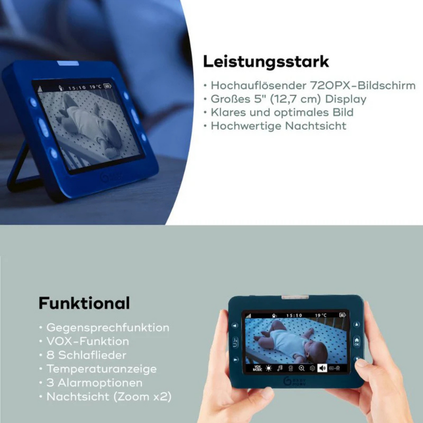 Babymoov Babyphone mit Kamera Yoo Master Plus HD